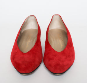 Russell & Bromley Red Pumps - Suede Leather - Mid Heel - Fit 39.5 / 40