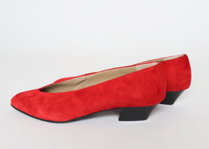 Russell & Bromley Red Pumps - Suede Leather - Mid Heel - Fit 39.5 / 40