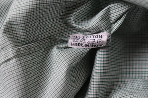 Cotton Land Girl  Dress - Vintage 1980s - Green Check - Fit XXS  / UK 6 / 8