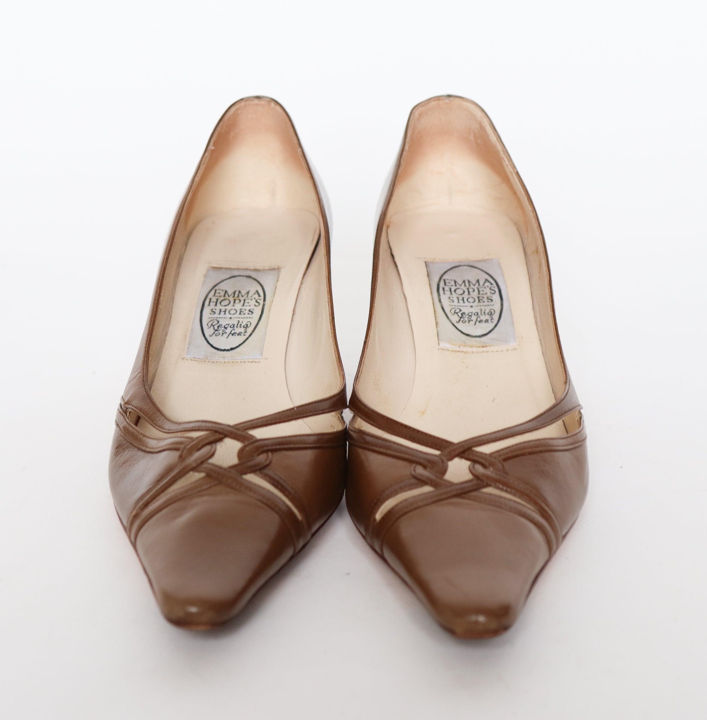 Emma Hope Kitten Heel Pumps /  Shoes - Leather - 38.5 / UK 5.55