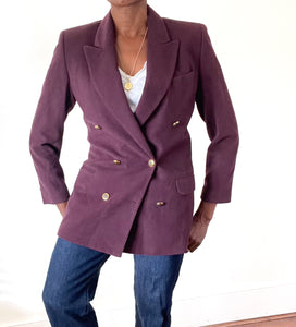 St Michael M&S Wool / Cashmere Blazer Jacket - Vintage - S / UK 10