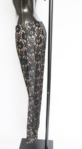 Lace Trousers Black - Kick Flare - Low Rise - ANGEL - Label 44 - Fit S /  UK 10