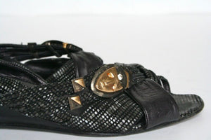 Tribal Vintage 1980s Sandals - Flat / Low Heel - Benito Scardavi - UK 6 / 39