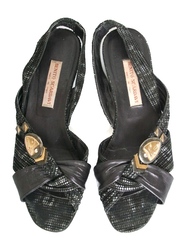 Tribal Vintage 1980s Sandals - Flat / Low Heel - Benito Scardavi - UK 6 / 39