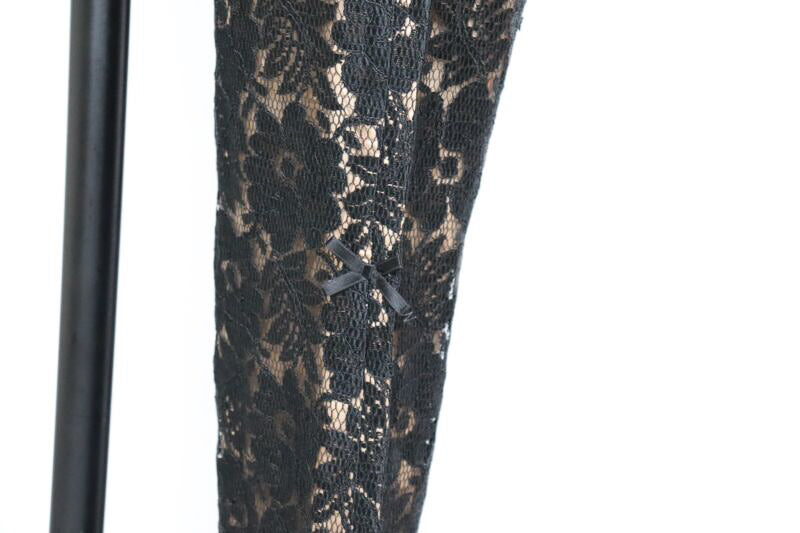 Lace Trousers Black - Kick Flare - Low Rise - ANGEL - Label 44 - Fit S /  UK 10