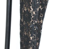 Lace Trousers Black - Kick Flare - Low Rise - ANGEL - Label 44 - Fit S /  UK 10