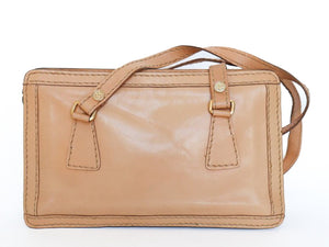 Vintage Shoulder Bag - Apricot Cream Leather - 1980s- Maurg - Medium