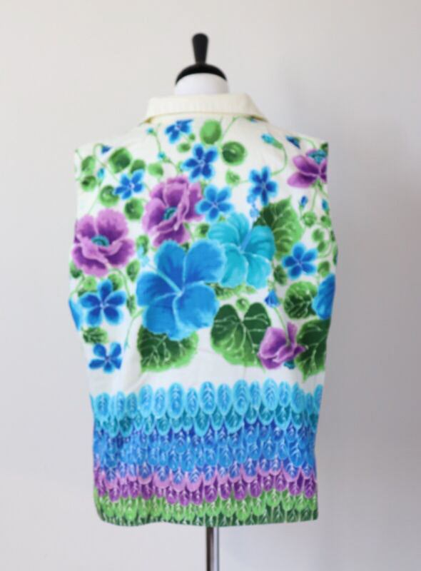 Vintage Hawaii Shirt Blouse / Shirt - 1960s - UI MAIKAI -  Cotton - L / UK 14