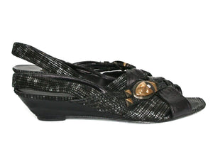 Tribal Vintage 1980s Sandals - Flat / Low Heel - Benito Scardavi - UK 6 / 39
