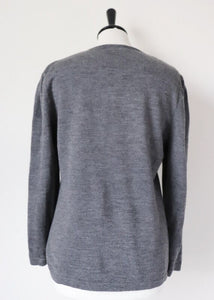 Valentino Wool Zip Cardigan - Grey / Brown Knit - Fit S / UK 10