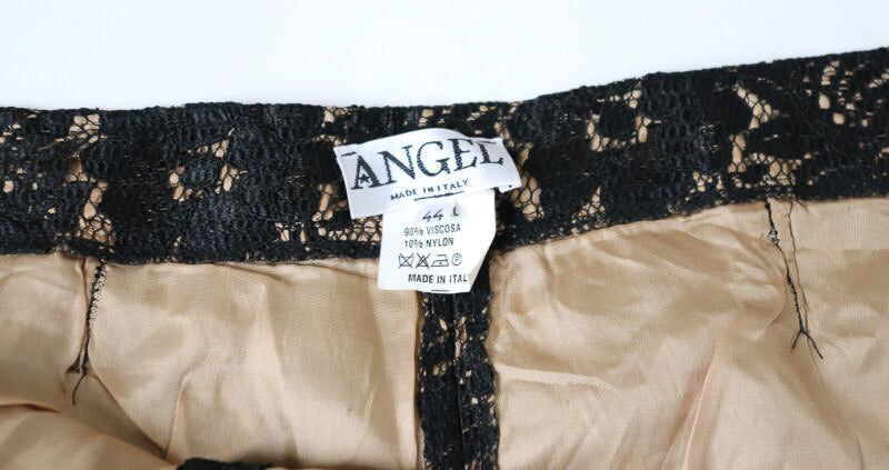 Lace Trousers Black - Kick Flare - Low Rise - ANGEL - Label 44 - Fit S /  UK 10