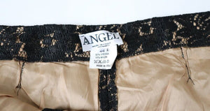 Lace Trousers Black - Kick Flare - Low Rise - ANGEL - Label 44 - Fit S /  UK 10