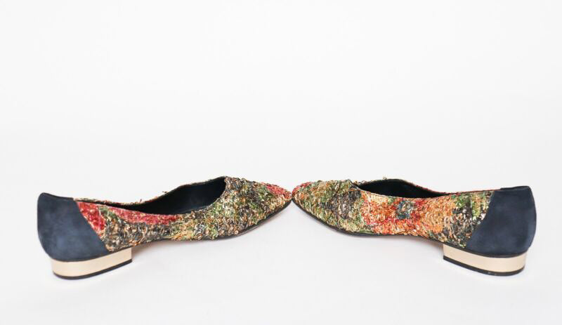 Casadei Ballet Flats - Vintage Pumps / Flat Shoes - Sparkly / Party - 39 / UK 6