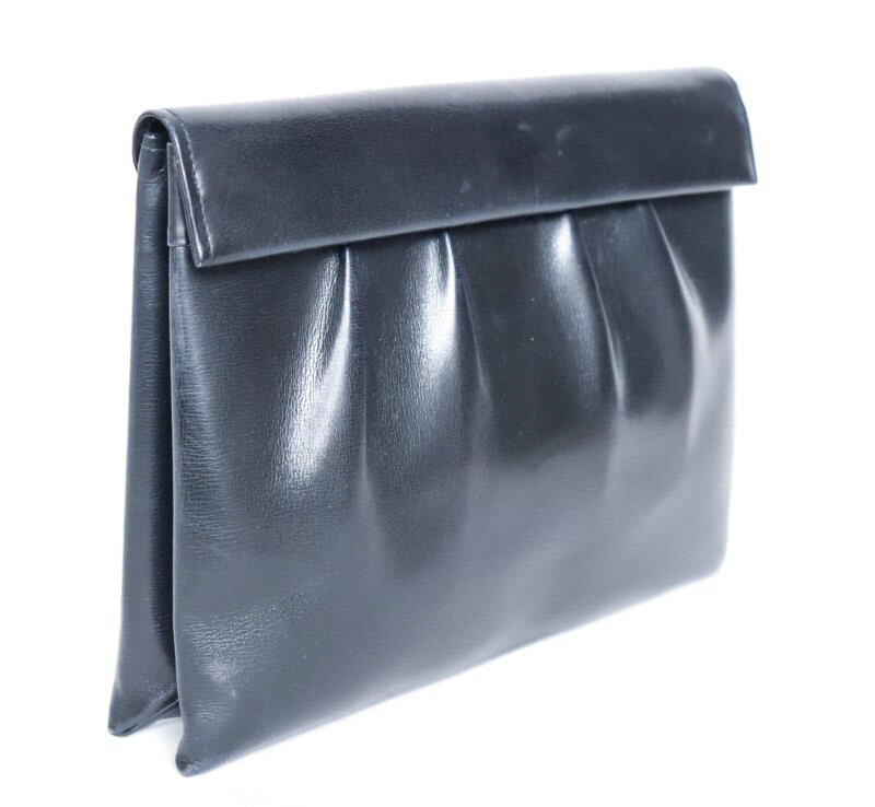 Vintage 1940s / 1950s Clutch Bag - Wristlet / Armlet Strap - Blue Leather