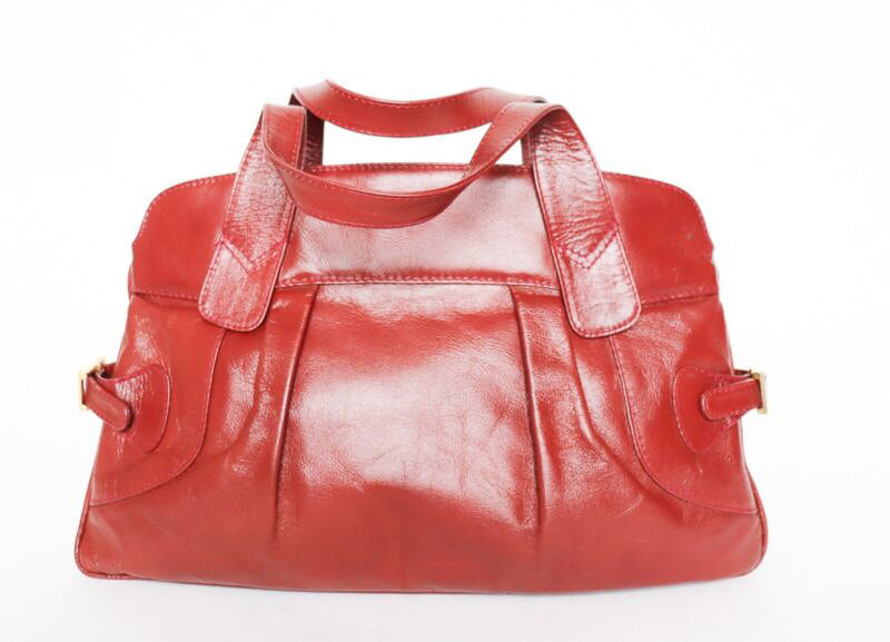 Vintage Brown FAUX Leather tote bag - 1980s - Medium