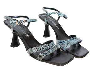 Strappy Sandals - Blue Leather - De Martini - 38 / UK 5