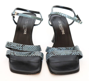 Strappy Sandals - Blue Leather - De Martini - 38 / UK 5
