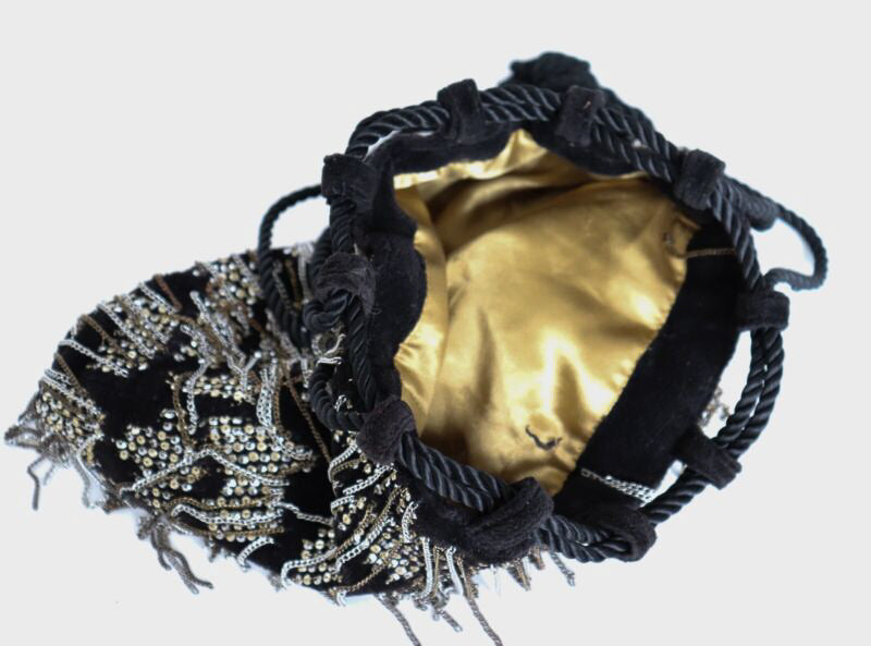 Sequin / Chain Drawstring Shoulder Bag -  Disco  / Party- LBD - Small