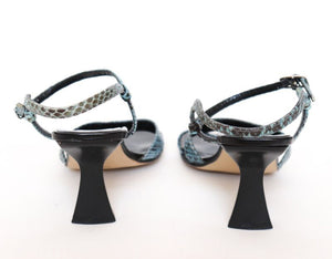 Strappy Sandals - Blue Leather - De Martini - 38 / UK 5