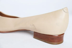 Quilted To Cap Pumps Shoes Cream Leather VIA ROMA - Narrow 39