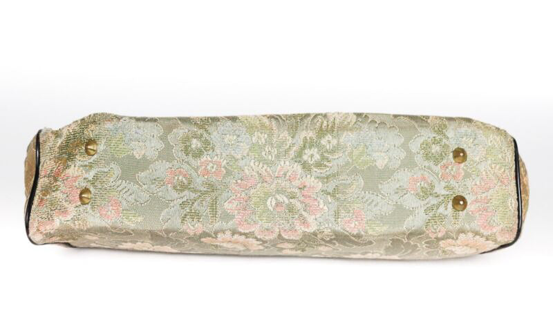 Vintage 1960s Top Handle Bag - Brocade Fabric - Medium