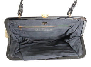 Vintage 1960s Top Handle Bag - Brocade Fabric - Medium