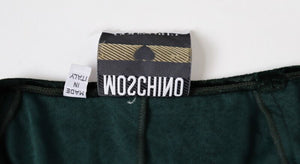 Moschino Velvet Top Long Sleeves Green - Fit S - UK 8 /10