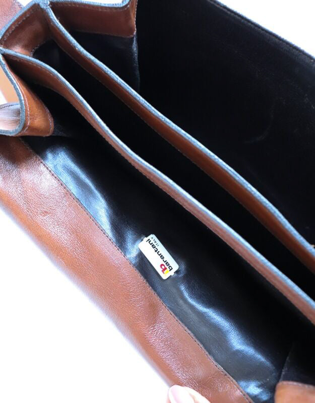 Vintage Shoulder Bag - Barantani -  Brown Leather  - Small / Medium