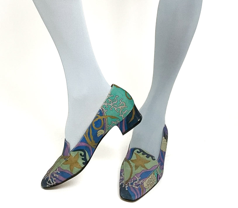 Scarf Print Vintage Loafers - Miss Rossi - Fit Narrow 39 / UK 6