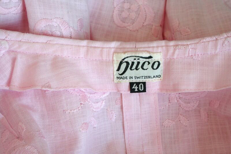 Vintage Summer Tea Dress - 1950s / 1960s  - Huco - Pink - XS / UK 8