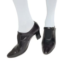 Shoe Boot / Ankle Boot - Black  Leather - Fernando Agrilloni - 37.5 / UK 4.5