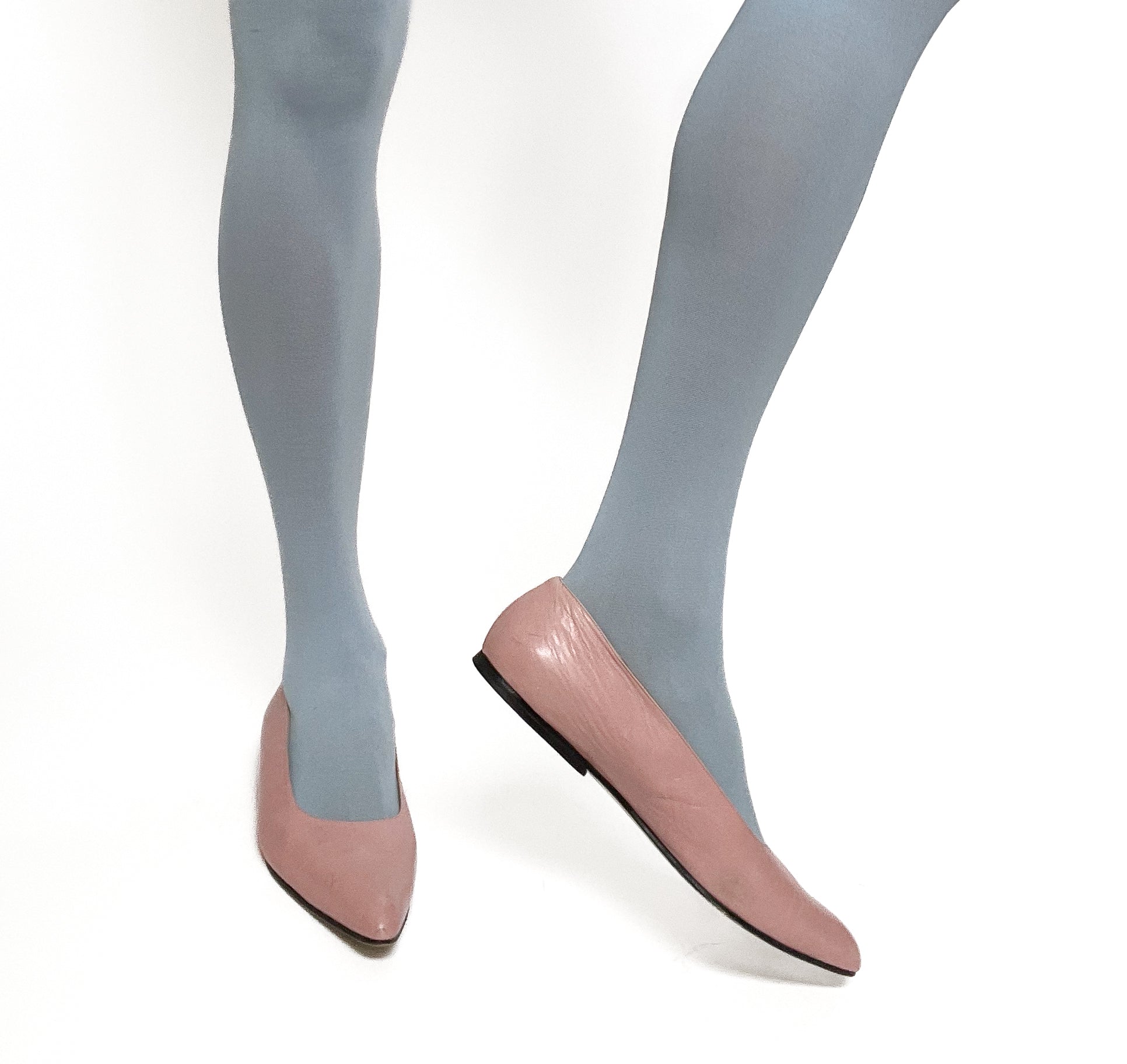 Gina Pink Pointed Flat Pumps -  Leather - Label 7 - Fit UK 6.5 / 39.5