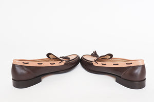 Vintage Tassel Loafers - Brown / Beige - Good Going - 37.5- Fit 37 / UK 4