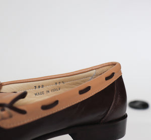 Vintage Tassel Loafers - Brown / Beige - Good Going - 37.5- Fit 37 / UK 4