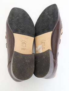 Vintage Tassel Loafers - Brown / Beige - Good Going - 37.5- Fit 37 / UK 4
