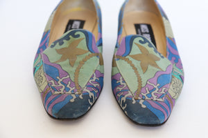 Scarf Print Vintage Loafers - Miss Rossi - Fit Narrow 39 / UK 6