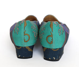 Scarf Print Vintage Loafers - Miss Rossi - Fit Narrow 39 / UK 6