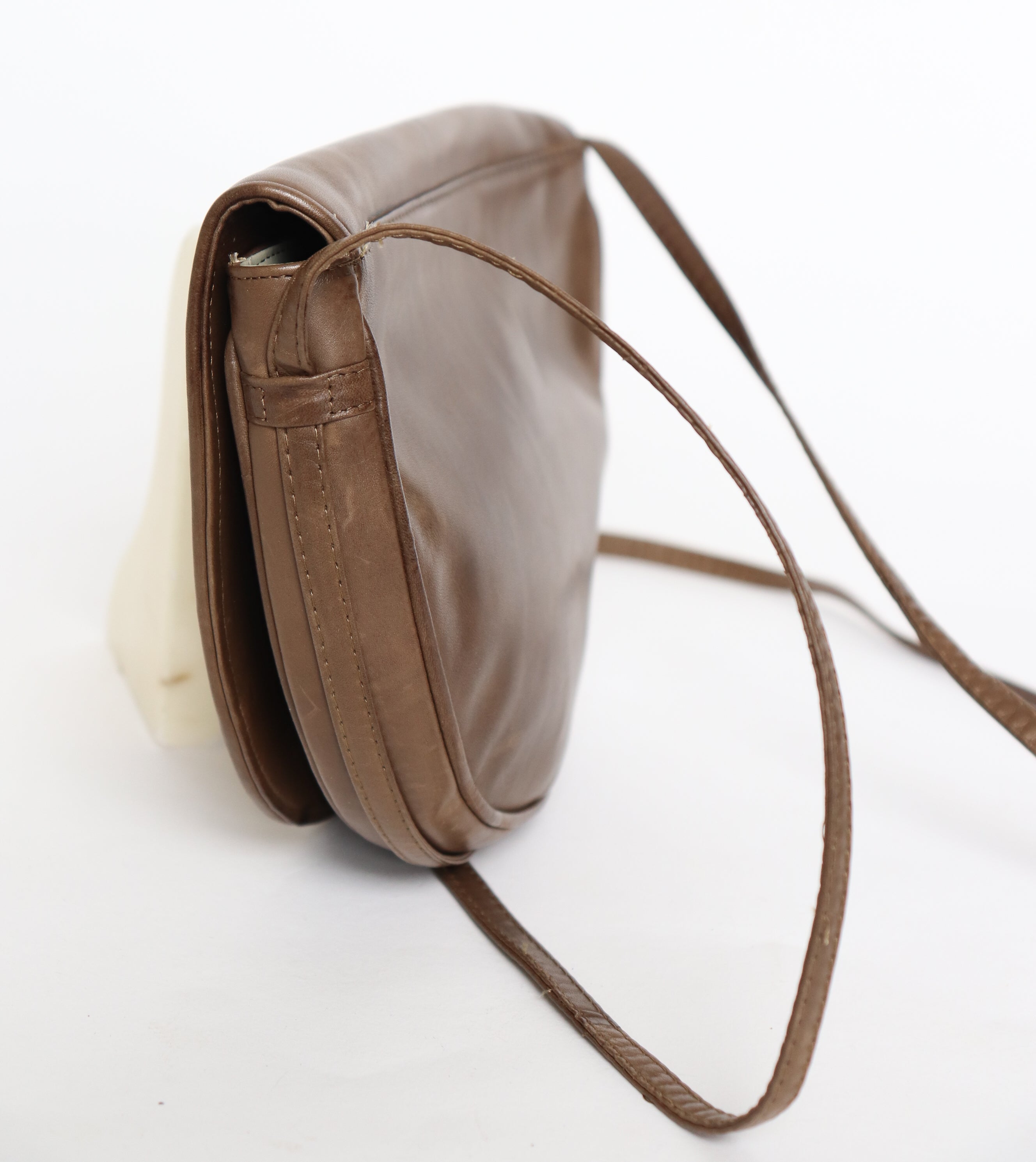 Bellesco Vintage Crossbody Bag - Black / Brown  Leather - 1980s - Small