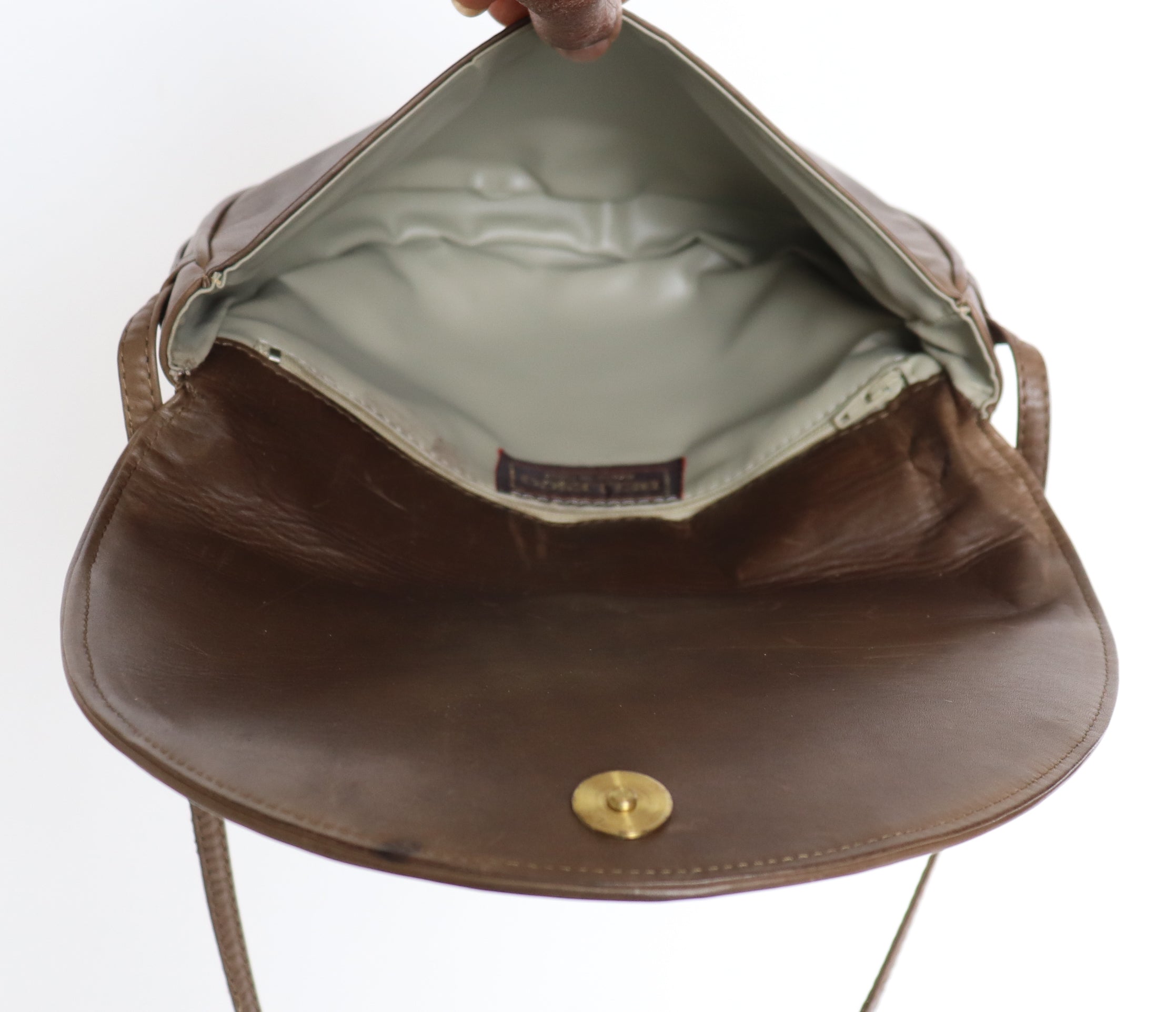 Bellesco Vintage Crossbody Bag - Black / Brown  Leather - 1980s - Small
