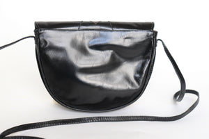Bellesco Vintage Crossbody Bag - Black / Brown  Leather - 1980s - Small