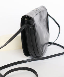 Bellesco Vintage Crossbody Bag - Black / Brown  Leather - 1980s - Small