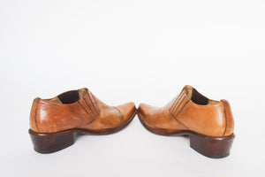 Frye Cowboy Shoe Boots - Tan Brown Leather 10B  Fit UK 7.5 / 40.5