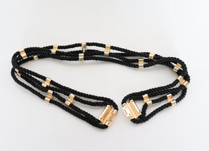 Rope Vintage 1980s Belt - Black - 82 cm - S / M
