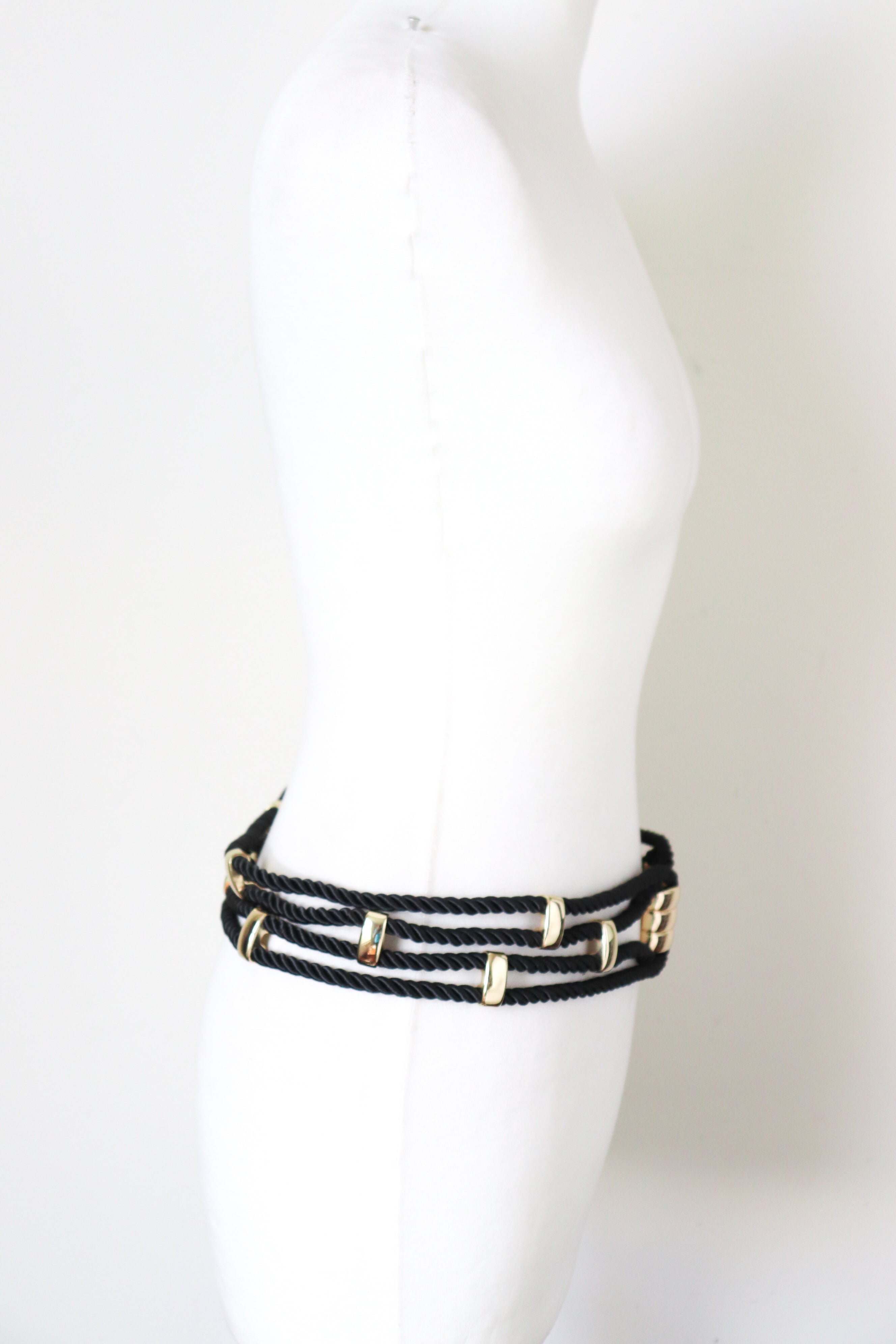 Rope Vintage 1980s Belt - Black - 82 cm - S / M