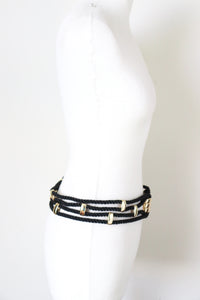 Rope Vintage 1980s Belt - Black - 82 cm - S / M