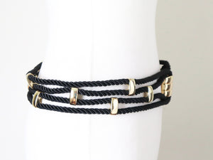 Rope Vintage 1980s Belt - Black - 82 cm - S / M