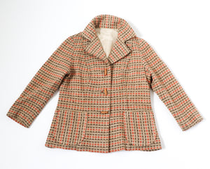 Vintage 1960s Knitted Jacket - Wool - Spotted Fair Isle - UK 10 / 12