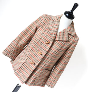 Vintage 1960s Knitted Jacket - Wool - Spotted Fair Isle - UK 10 / 12