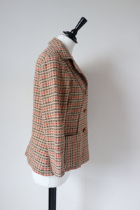 Vintage 1960s Knitted Jacket - Wool - Spotted Fair Isle - UK 10 / 12