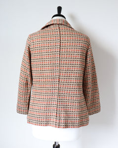 Vintage 1960s Knitted Jacket - Wool - Spotted Fair Isle - UK 10 / 12